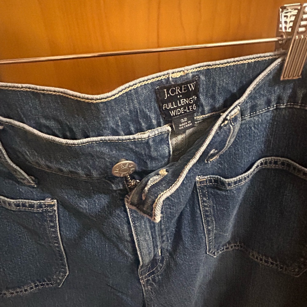 J. Crew Women's Blue Flare Jeans - Picture 3 of 3